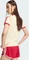 adidas 3-Streifen Slim T-Shirt kurzarm warm vanilla/team victory red (Damen) Vorschaubild