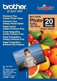 Brother Premium Plus Fotopapier weiß, 10x15cm, 260g/m², 20 Blatt