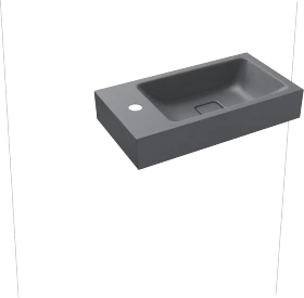 Kaldewei Cono 3073 Wandwaschtisch 55x30x10cm, mit Hahnloch links, cool grey 70