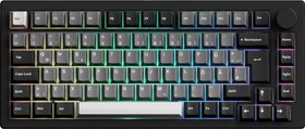 Akko Monsgeek M1 V5 Custom Mechanical Keyboard, Black & Silver, LEDs RGB, hot-swap, V3 Piano Pro, USB/Bluetooth, DE