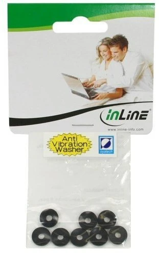 InLine Gummi Unterlegscheiben zur Festplatten-Entkopplung, schwarz