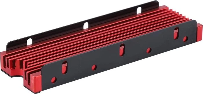 M.2 2280 Alu, doppelseitige Kühler für SSDs, Schraubmontage, rot (verschiedene Markenbezeichnungen)