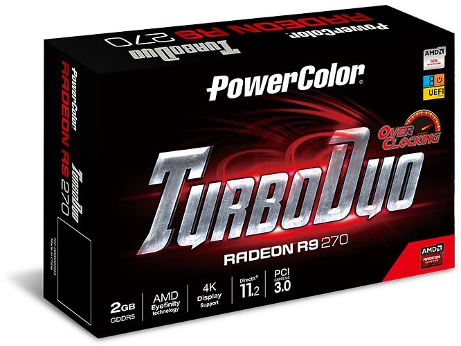 PowerColor Radeon R9 270 TurboDuo OC, 2GB GDDR5, DVI, HDMI, DP