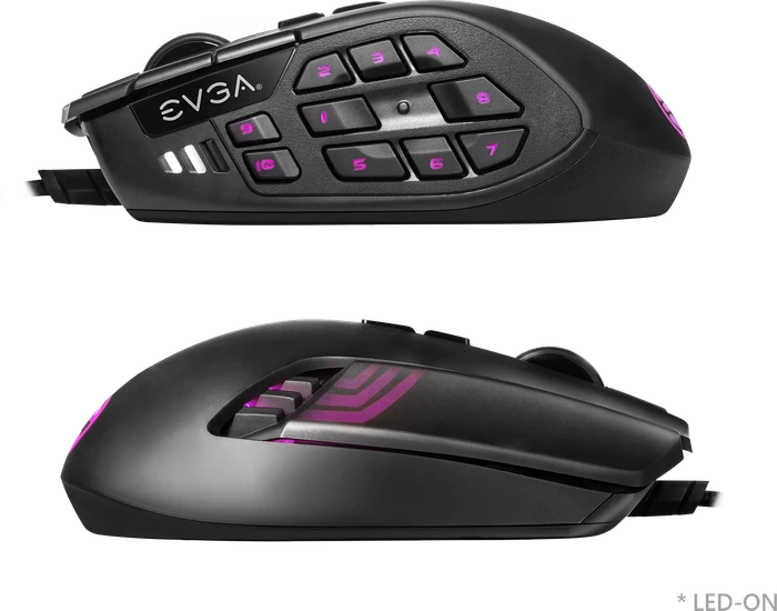 EVGA X15 MMO Gaming Maus schwarz, USB