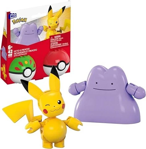 Mattel Mega Construx Pokémon Pokéball Pikachu & Ditto