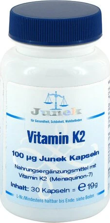 BIOS Medical Services Vitamin K2 100µg Junek Kapseln, 30 Stück