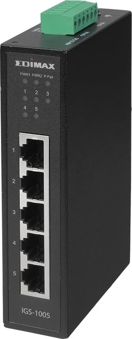 Edimax Pro IGS-1 Industrial Railmount Gigabit Managed Switch, 5x RJ-45