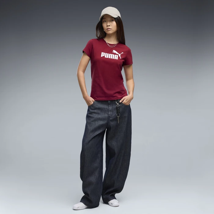 Puma ESS No. 1 Logo T-Shirt kurzarm garnet glow