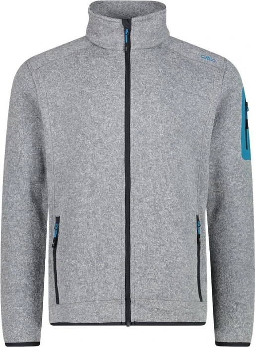 CMP Melange Knit Tech Heavy Fleece Jacke cemento/reef (Herren)
