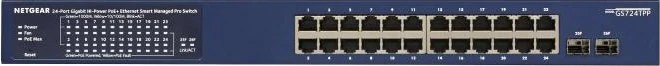 Netgear ProSAFE GS700 Rackmount Gigabit Smart Switch, 24x RJ-45, 2x SFP, 380W PoE+