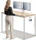 Desktronic HomeMax Sitz-Steh-Schreibtisch 160x80cm Bambus/weiß