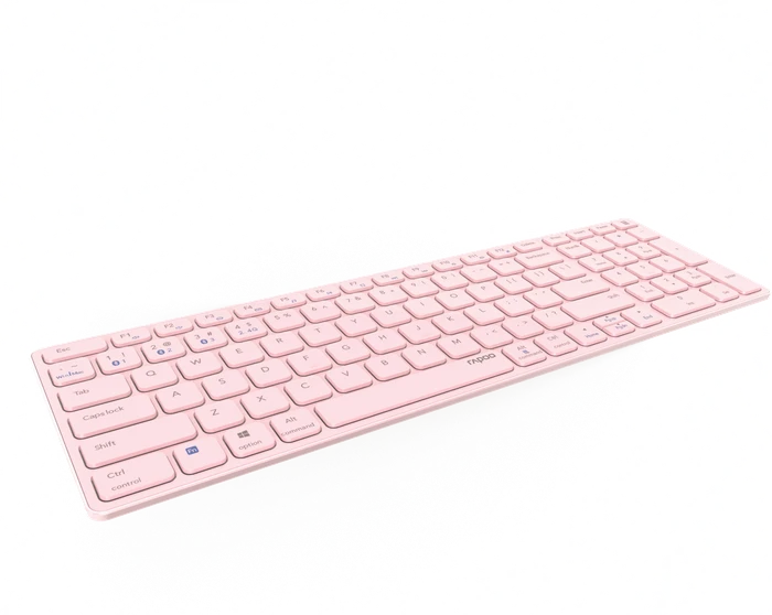 Rapoo E9700M Multi-mode Wireless Ultra-slim Keyboard rosa, USB/Bluetooth, DE