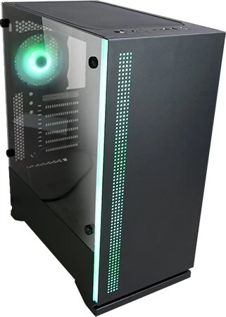Zalman S5, schwarz, Glasfenster