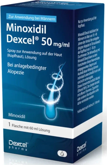 Minoxidil Dexcel 50mg/ml Spray für Männer, 60ml
