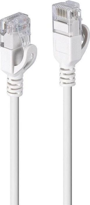 Lindy Patchkabel Slim, TPE (LSZH) flexibel, Cat6a, U/FTP, RJ-45/RJ-45, 1.5m, grau