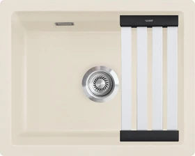 systemceram Kara 57 F/o Einbau Becken mittig mit Ablauffernbedienung jasmin