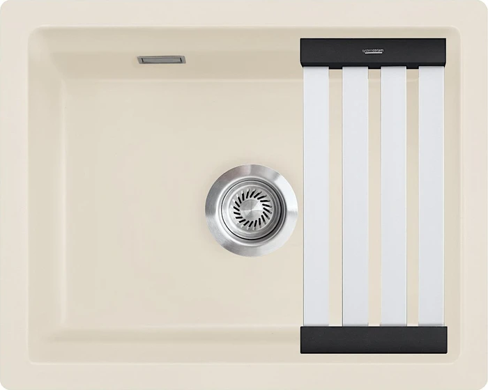 systemceram Kara 57 F/o Einbau Becken mittig jasmin
