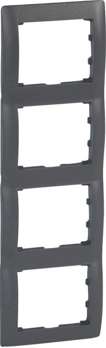 Legrand Galea Life Rahmen 4-fach senkrecht, dark bronze