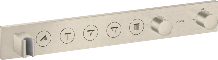 Hansgrohe AXOR ShowerSolutions Thermostatmodul Select 670/90 Unterputz für 5 Verbraucher brushed nickel