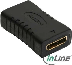 InLine HDMI Typ C Mini Adapter, Buchse auf Buchse, vergoldet mit Gewinde (17600L)