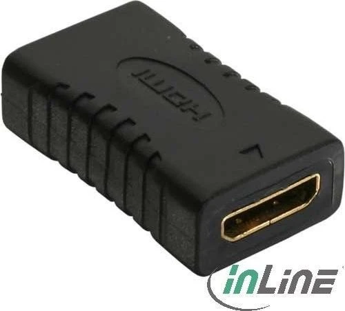 InLine HDMI Typ C Mini Adapter, Buchse auf Buchse, vergoldet mit Gewinde