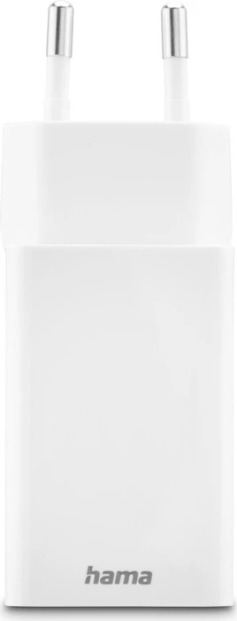 Hama GaN Schnellladegerät, USB-C/USB-A, 1x USB-C + 1x USB-A, 45W, weiß