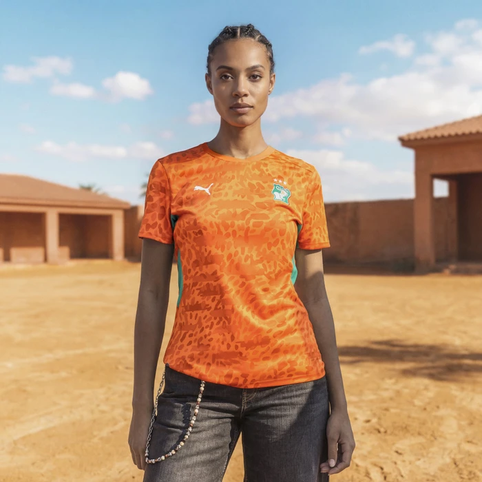 Puma FIFA WM 2026 Elfenbeinküste Heimtrikot kurzarm rickie orange/sport green (Damen)