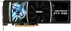 MSI GeForce GTX 590, N590GTX-P3D3GD5, 2x 1.5GB GDDR5, 3x DVI, mDP