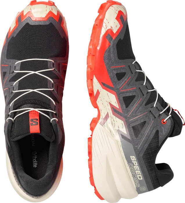 Salomon Speedcross 6 black/fiery red/almond milk (Herren)