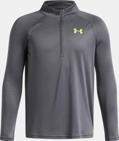 Under Armour Tech 2.0 Zip Funktionsshirt langarm castlerock/green citrine (Junior)