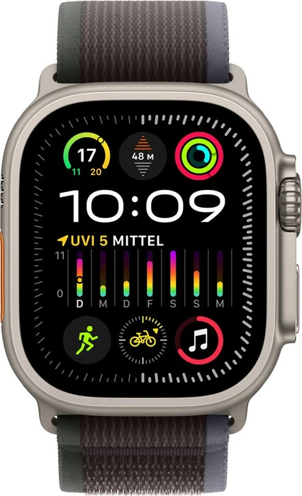 Apple Trail Loop M/L für Apple Watch Ultra (49mm) blau/schwarz/titan natur
