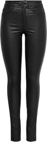 ONLY Royal Skinny Fit Kunstleder Hose schwarz (Damen)