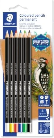 Staedtler Lumocolor glasochrom 108 Trockenmarker sortiert, 6er-Set