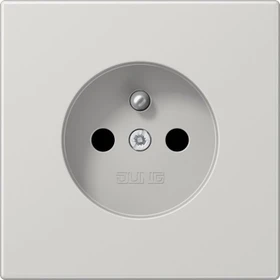 Jung Serie LS Steckdose Duroplast französisch/belgisches System, lichtgrau