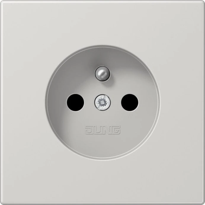 Jung Serie LS Steckdose Duroplast französisch/belgisches System, lichtgrau