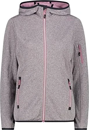 CMP Knit Tech Fleece Mesh Hoody Jacke fard/bianco (Damen)