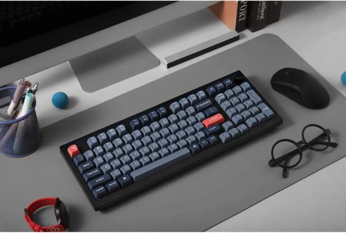 Keychron V5 Max, Carbon Black, 96%, LEDs RGB, hot-swap, Gateron Jupiter RED, USB/Bluetooth, US