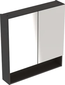 Geberit Renova Plan Spiegelschrank 78.8cm, 2 Türen, lava/lackiert matt