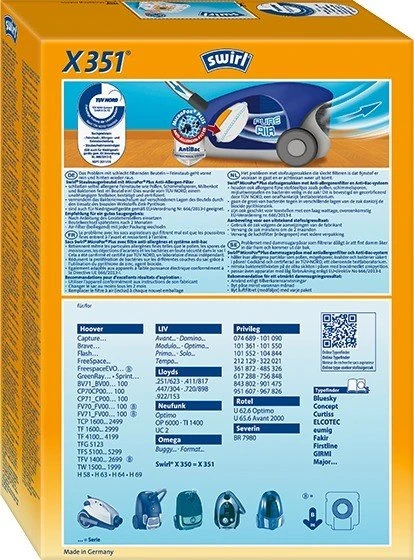 Swirl X351 MicroPor Plus Staubbeutel