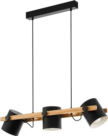 Eglo Hornwood Pendelleuchte 3-flammig schwarz/creme