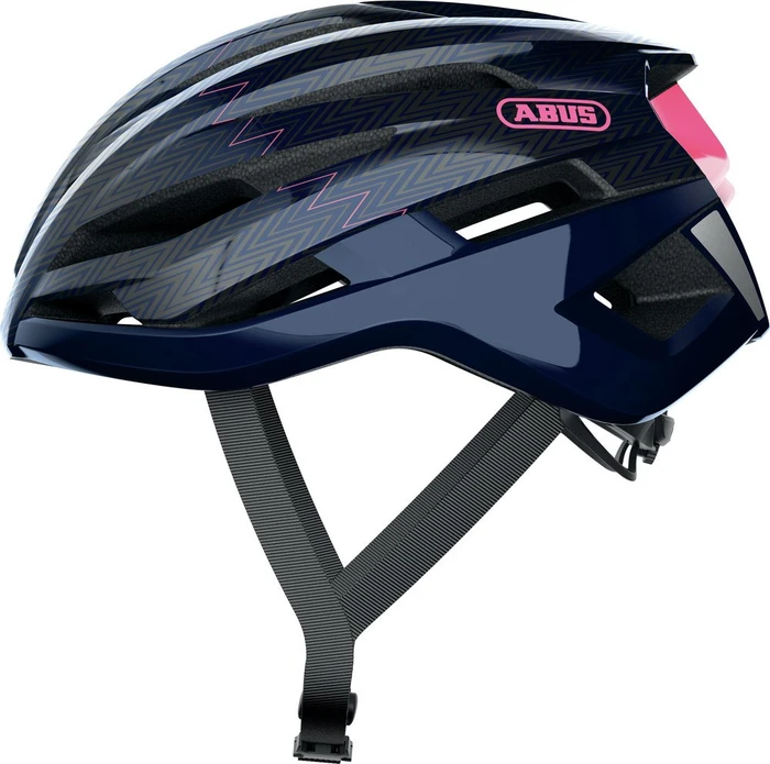 ABUS Stormchaser Helm zigzag blue