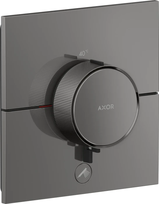 Hansgrohe Axor ShowerSelect ID eckig Thermostat für 1 Verbraucher und einen zusätzlichen Abgang polished black chrome