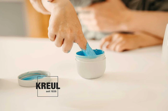 Kreul Mucki Porzellan-Fingerfarbe, 7 Farben, 50ml, 7er-Set