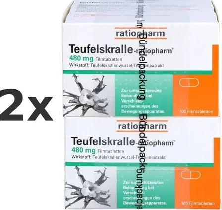 Teufelskralle-ratiopharm Filmtabletten, 200 Stück (2x 100 Stück)