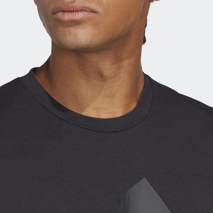 adidas Train Essentials Feelready Logo Training Funktionsshirt kurzarm schwarz (Herren)