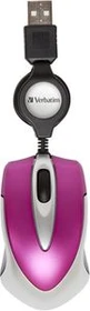 Verbatim Go Mini Optical Travel Mouse pink, USB (49021)