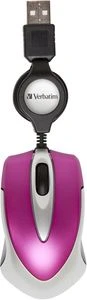 Verbatim Go Mini Optical Travel Mouse pink, USB