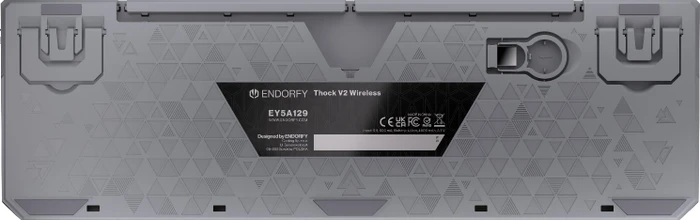 Endorfy Thock V2 Wireless, PBT, grau, LEDs RGB, hot-swap, Endorfy YELLOW, USB/Bluetooth, US