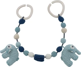 Sebra Fanto Häkel-Kinderwagenkette Powder Blue