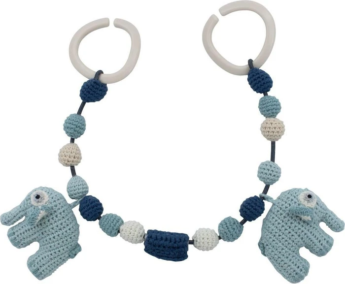 Sebra Fanto Häkel-Kinderwagenkette Powder Blue